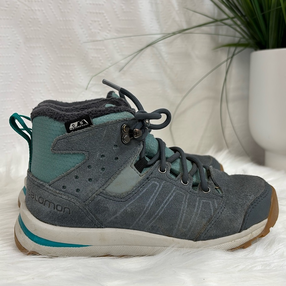 Salomon Kids Boots in Gray and Teal